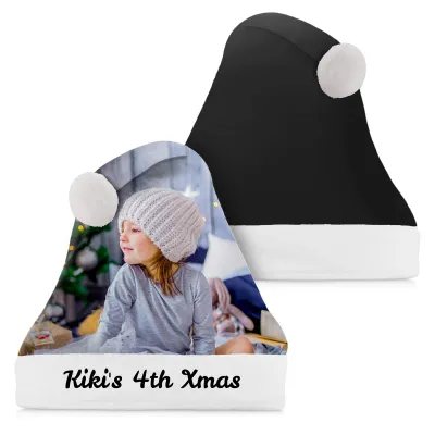 Smaller Adult Teen Size Black Soft Velvet Polyester Fabric (Personalised with Text)