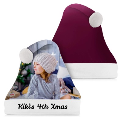 Smaller Adult Teen Size Burgundy Soft Velvet Polyester Fabric (Personalised with Text)