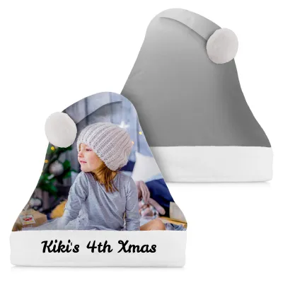 Smaller Adult Teen Size Grey Soft Velvet Polyester Fabric (Personalised with Text)