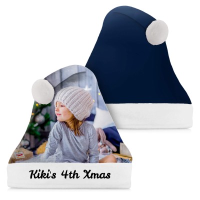 Smaller Adult Teen Size Navy Blue Soft Velvet Polyester Fabric (Personalised with Text)