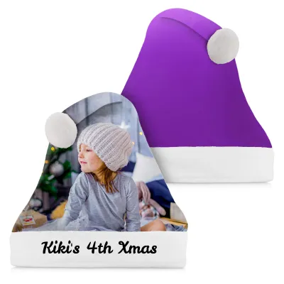 Smaller Adult Teen Size Purple Soft Velvet Polyester Fabric (Personalised with Text)