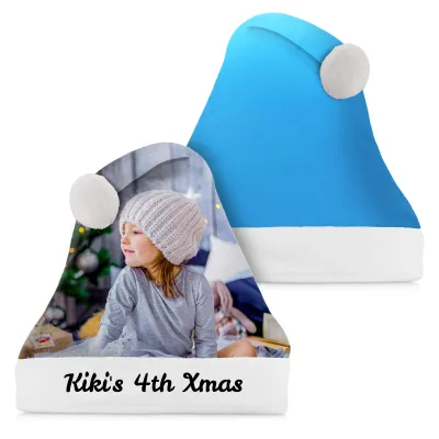 Smaller Adult Teen Size Sky Blue Soft Velvet Polyester Fabric (Personalised with Text)