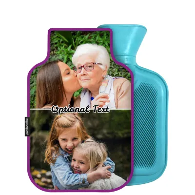 800ml - Purple Cotton Fabric (Personalised with Text)