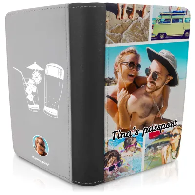 (UK Standard 21cm) (Drinks Icon) Grey (Personalised with Text)