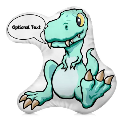 (Approx. 25cm) with T Rex Design Soft Velvet Polyester Fabric (Personalised with Text)