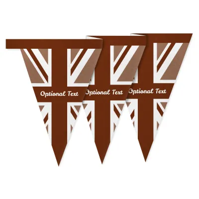 - 1 Metre with 8 Flags (20cm) Brown Mock Suede Polyester Fabric