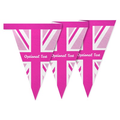 pink union jack bunting