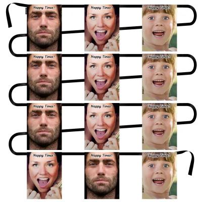 - 5 Metres with 12 Rectangle Flags (28cm) Mock Suede Polyester Fabric (Personalised with Text)