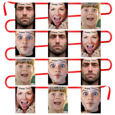 - 5 Metres with 12 Rectangle Flags (28cm) Mock Suede Polyester Fabric (Personalised with Text)