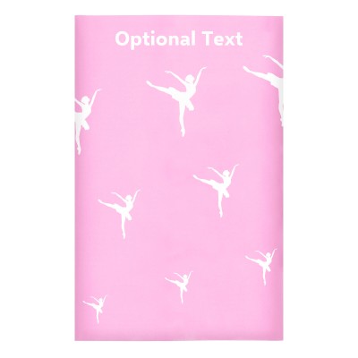 Regular (38cm x 25cm) (Ballet Icon) Baby Pink - Stretch Polyester (Personalised with Text)