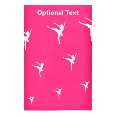 Regular (38cm x 25cm) (Ballet Icon) Hot Pink (Fuchsia) - Stretch Polyester (Personalised with Text)