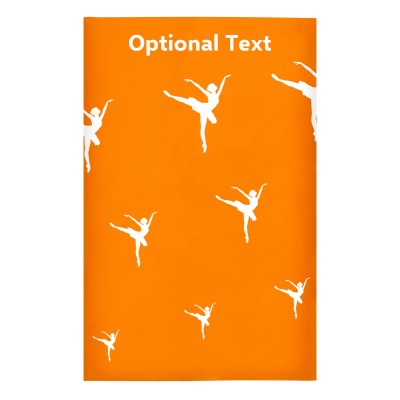 Regular (38cm x 25cm) (Ballet Icon) Burnt Orange - Stretch Polyester (Personalised with Text)