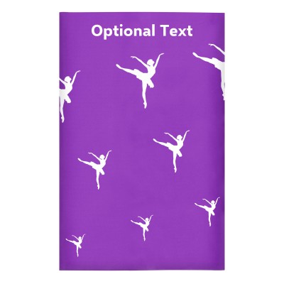 Regular (38cm x 25cm) (Ballet Icon) Purple - Stretch Polyester (Personalised with Text)