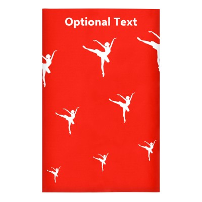 Regular (38cm x 25cm) (Ballet Icon) Red - Stretch Polyester (Personalised with Text)