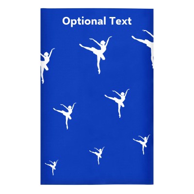 Regular (38cm x 25cm) (Ballet Icon) Royal Blue - Stretch Polyester (Personalised with Text)