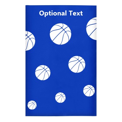 Regular (38cm x 25cm) (Basketball Icon) Royal Blue - Stretch Polyester (Personalised with Text)