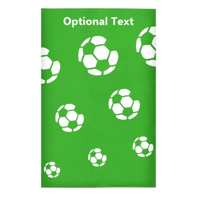 Regular (38cm x 25cm) (Football Icon) Bright Green - Stretch Polyester (Personalised with Text)