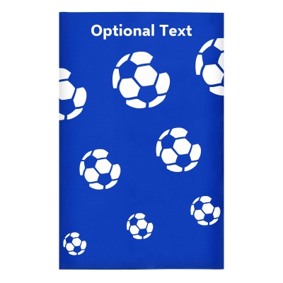 Regular (38cm x 25cm) (Football Icon) Royal Blue - Stretch Polyester (Personalised with Text)