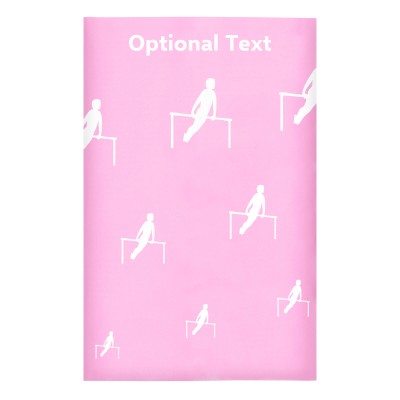 Regular (38cm x 25cm) (Gymnastics Icon) Baby Pink - Stretch Polyester (Personalised with Text)