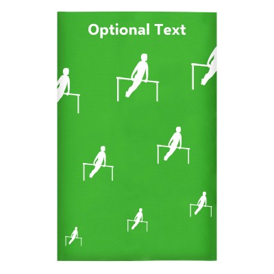 Regular (38cm x 25cm) (Gymnastics Icon) Bright Green - Stretch Polyester (Personalised with Text)