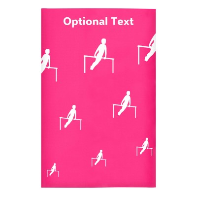 Regular (38cm x 25cm) (Gymnastics Icon) Hot Pink (Fuchsia) - Stretch Polyester (Personalised with Text)
