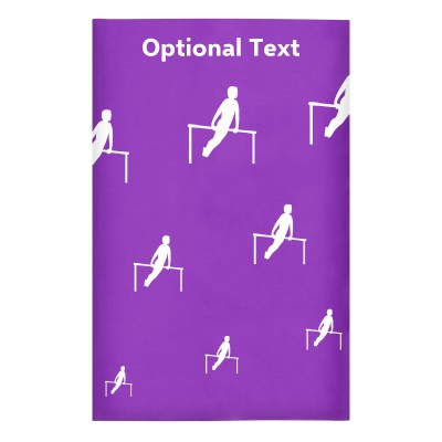 Regular (38cm x 25cm) (Gymnastics Icon) Purple - Stretch Polyester (Personalised with Text)