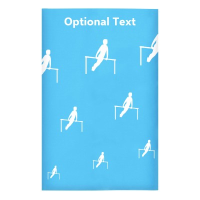 Regular (38cm x 25cm) (Gymnastics Icon) Sky Blue - Stretch Polyester (Personalised with Text)