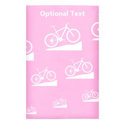Regular (38cm x 25cm) (Mountain Biking Icon) Baby Pink - Stretch Polyester (Personalised with Text)