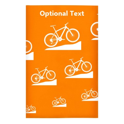 Regular (38cm x 25cm) (Mountain Biking Icon) Burnt Orange - Stretch Polyester (Personalised with Text)