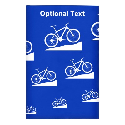 Regular (38cm x 25cm) (Mountain Biking Icon) Royal Blue - Stretch Polyester (Personalised with Text)