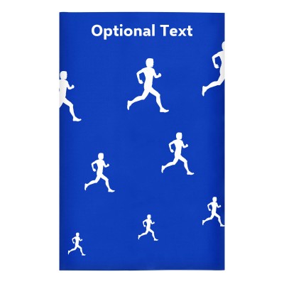Regular (38cm x 25cm) (Running Icon) Royal Blue - Stretch Polyester (Personalised with Text)
