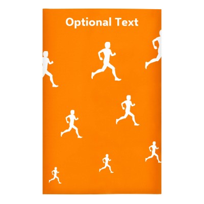 Regular (38cm x 25cm) (Running Icon) Burnt Orange - Stretch Polyester (Personalised with Text)