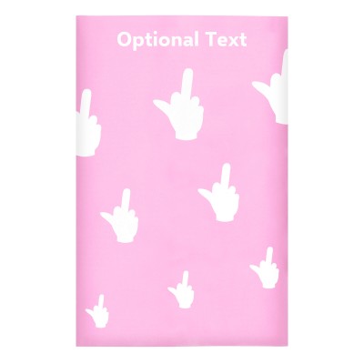 Regular (38cm x 25cm) (Single Finger Icon) Baby Pink - Stretch Polyester (Personalised with Text)