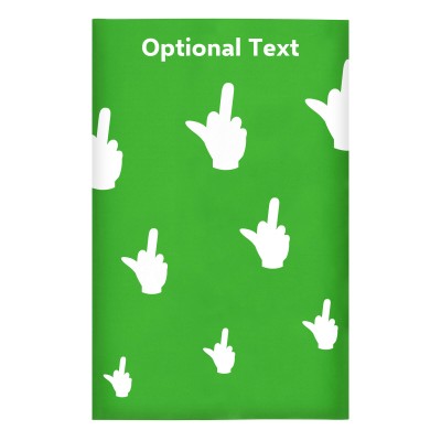 Regular (38cm x 25cm) (Single Finger Icon) Bright Green - Stretch Polyester (Personalised with Text)
