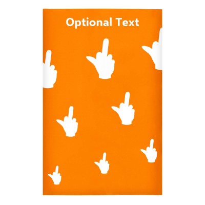 Regular (38cm x 25cm) (Single Finger Icon) Burnt Orange - Stretch Polyester (Personalised with Text)