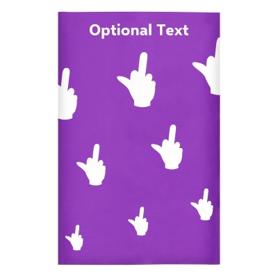 Regular (38cm x 25cm) (Single Finger Icon) Purple - Stretch Polyester (Personalised with Text)