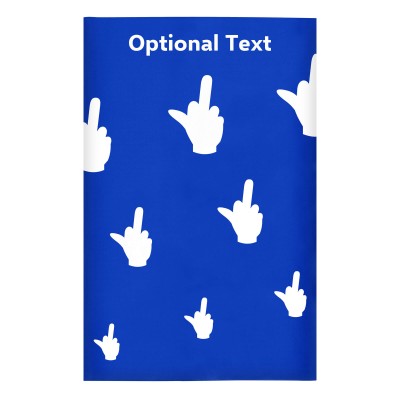 Regular (38cm x 25cm) (Single Finger Icon) Royal Blue - Stretch Polyester (Personalised with Text)