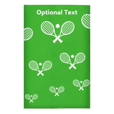 Regular (38cm x 25cm) (Tennis Icon) Bright Green - Stretch Polyester (Personalised with Text)