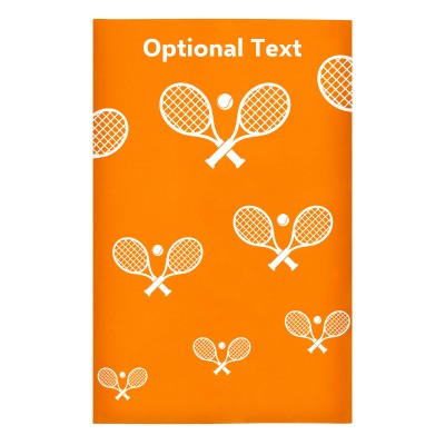 Regular (38cm x 25cm) (Tennis Icon) Burnt Orange - Stretch Polyester (Personalised with Text)