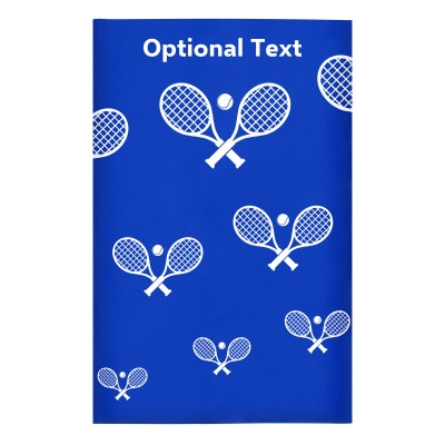 Regular (38cm x 25cm) (Tennis Icon) Royal Blue - Stretch Polyester (Personalised with Text)