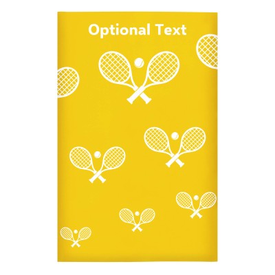 Regular (38cm x 25cm) (Tennis Icon) Yellow - Stretch Polyester (Personalised with Text)