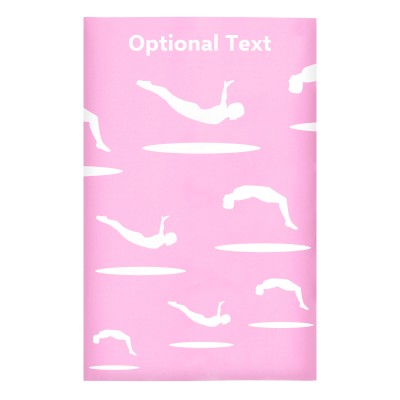Regular (38cm x 25cm) (Trampolining Icon) Baby Pink - Stretch Polyester (Personalised with Text)