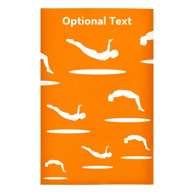 Regular (38cm x 25cm) (Trampolining Icon) Burnt Orange - Stretch Polyester (Personalised with Text)