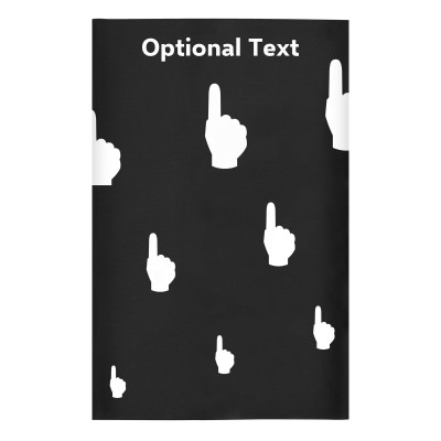 Regular (38cm x 25cm) (We Are No. 1 Icon) Black - Stretch Polyester (Personalised with Text)