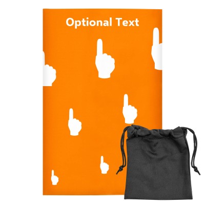 Regular (38cm x 25cm) (We Are No. 1 Icon) Burnt Orange - Stretch Polyester (Personalised with Text) with Small Black Storage Pouch