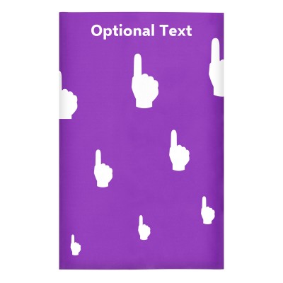 Regular (38cm x 25cm) (We Are No. 1 Icon) Purple - Stretch Polyester (Personalised with Text)