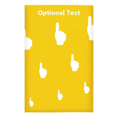 Regular (38cm x 25cm) (We Are No. 1 Icon) Yellow - Stretch Polyester (Personalised with Text)