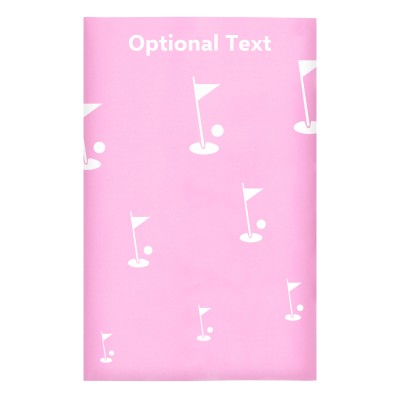 Regular (38cm x 25cm) (Golf Icon) Baby Pink - Stretch Polyester (Personalised with Text)