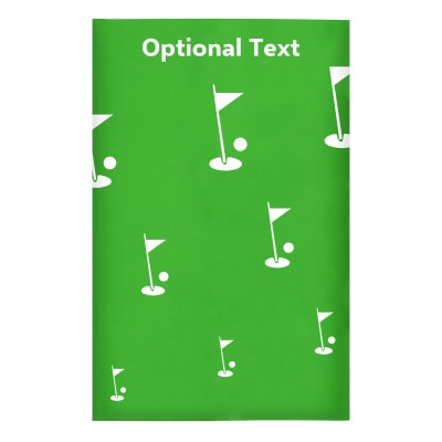 Regular (38cm x 25cm) (Golf Icon) Bright Green - Stretch Polyester (Personalised with Text)