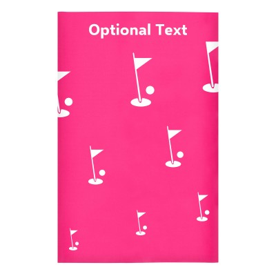 Regular (38cm x 25cm) (Golf Icon) Hot Pink (Fuchsia) - Stretch Polyester (Personalised with Text)